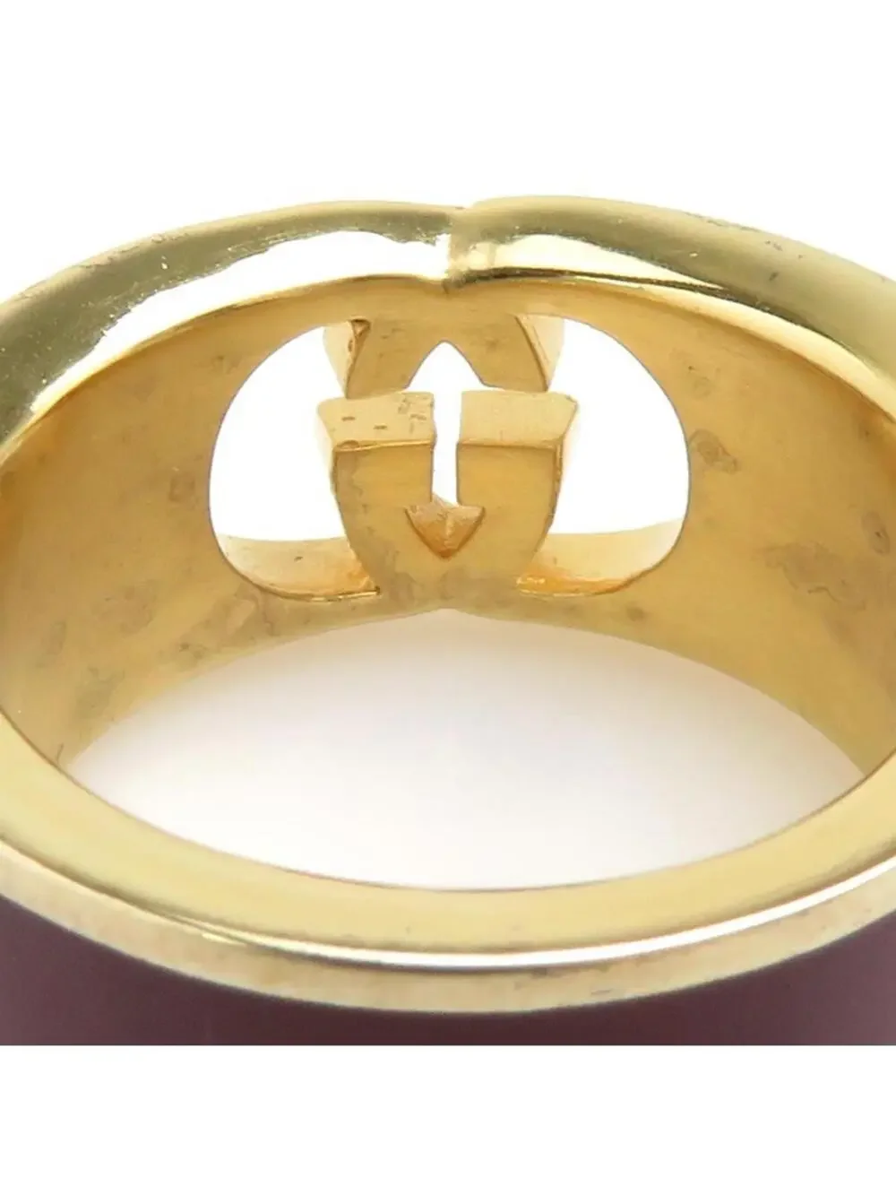Auth Gucci Interlocking G Ring #302665G16B